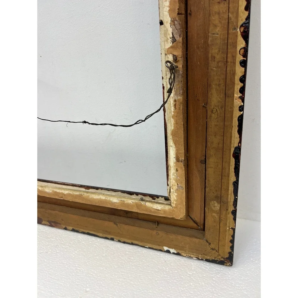Vintage Ornate Gesso Picture Frame Dark Stain Antique Old Scrollwork Fits 16x20